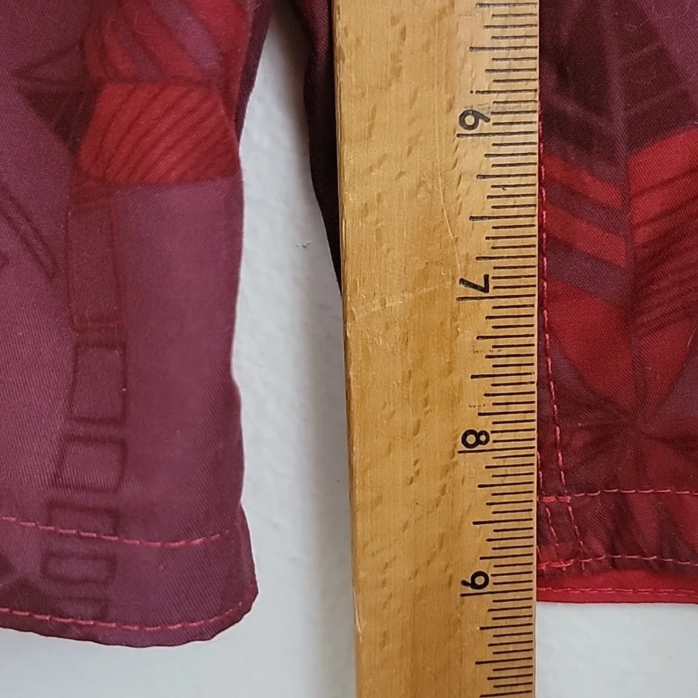 Mossimo Red & Wine Hawaiian Print Shorts 38 - Picture 5 of 13